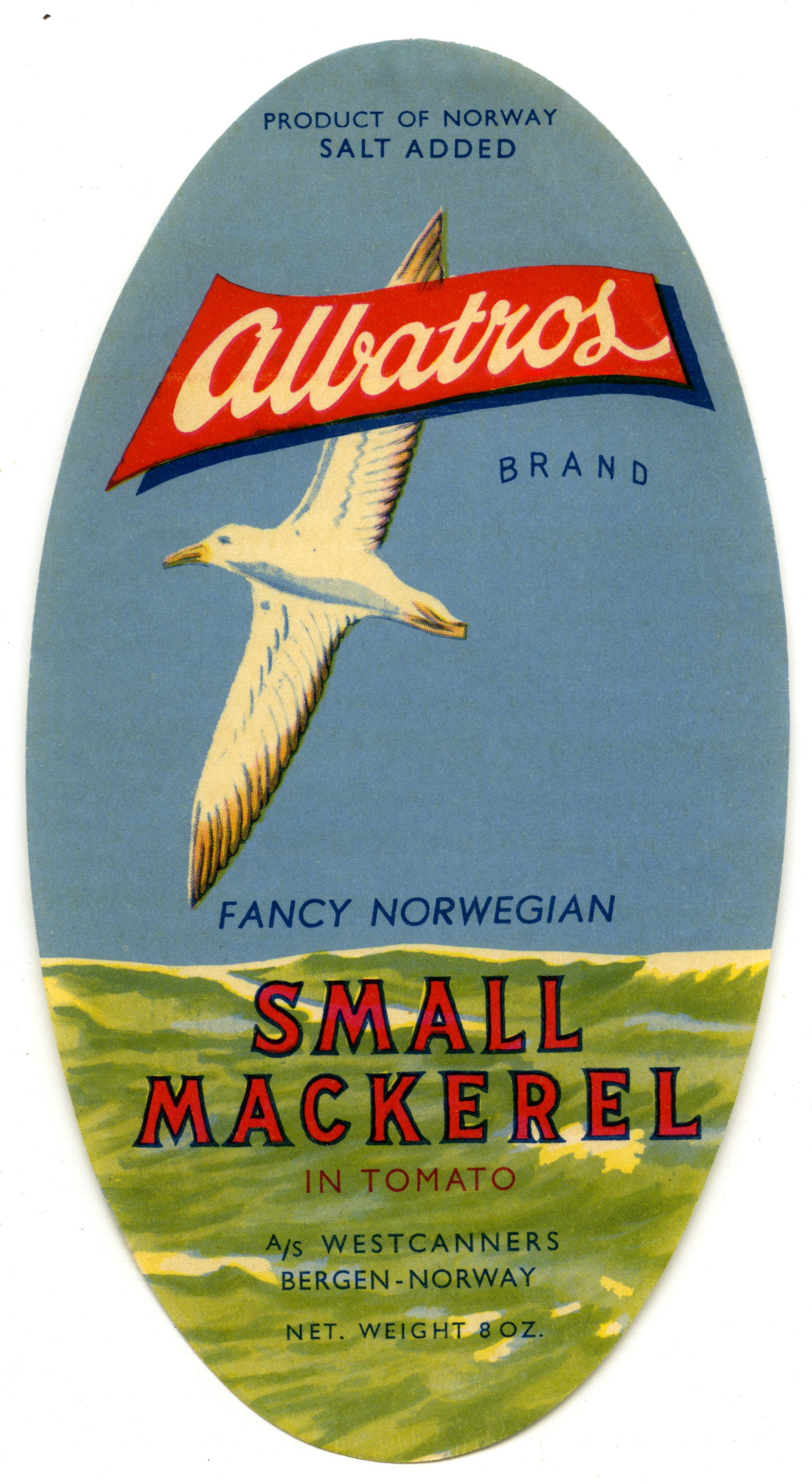 "Albatros Brand" Westcanners hadde hovedkontor i Bergen, men fabrikken var lokalisert i Kopervik. Det er veldig få etiketter  fra Westcanners som er stemplet Kopervik.