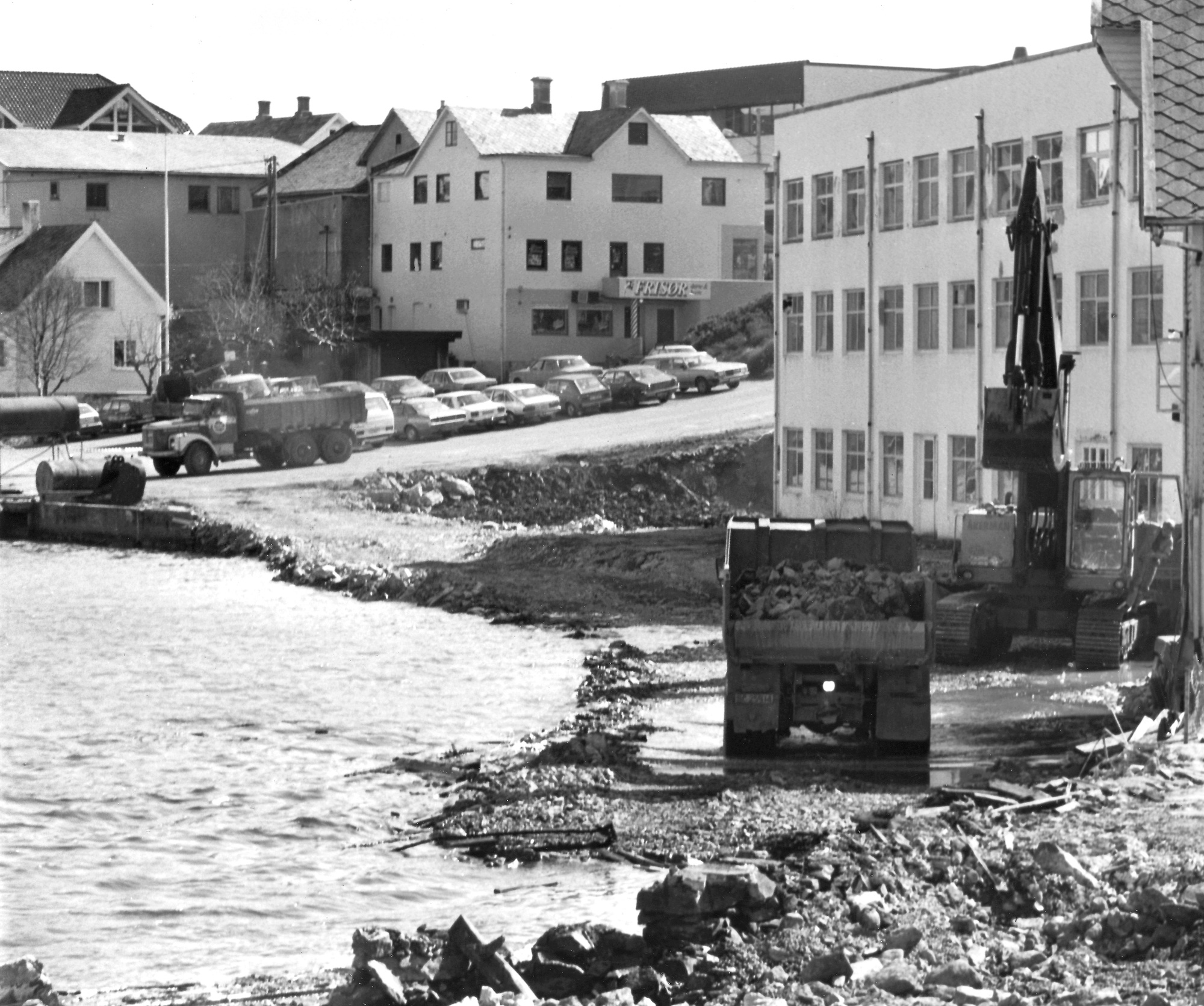 Havnegata under bygging ...