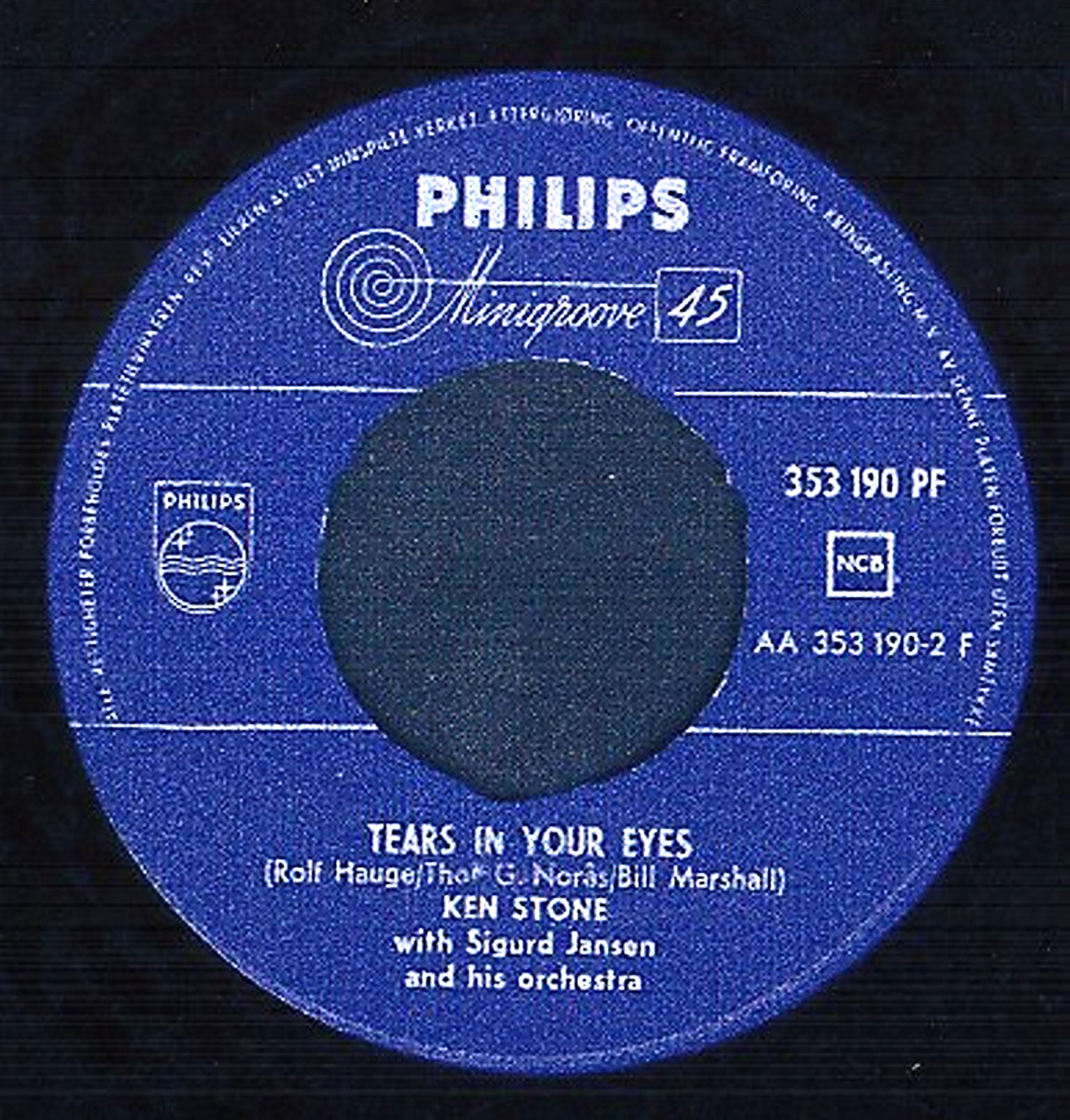 Pop og rock i Kopervik på 1960 tallet Platecover fra singelen "Tears in your Eyes" med Ken Stone  Artikkel side 41 - hefte nr. 22