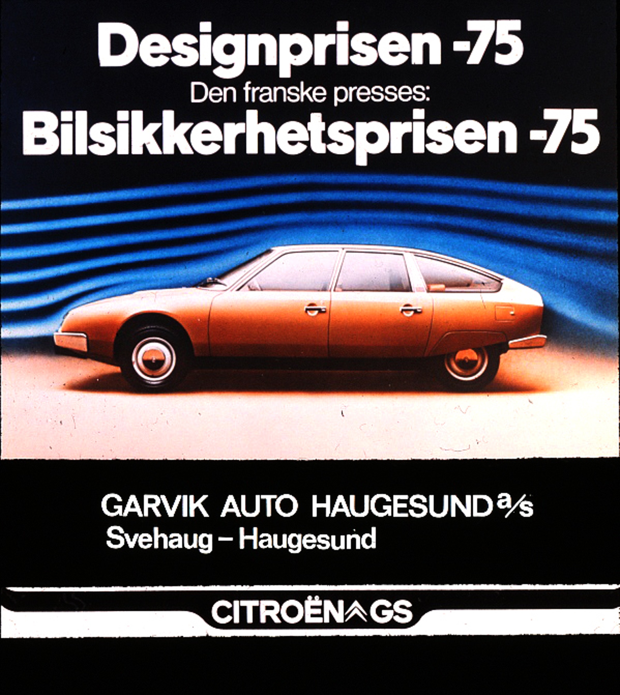 Bilreklame fra Citroën og Garvik Auto AS, Haugesund  Lysbilde i glass i stort format for bruk til kinoreklame. Disse lysbildene ble brukt sammen med filmreklame helt til den digitale tidsalder inntok kinoene ...