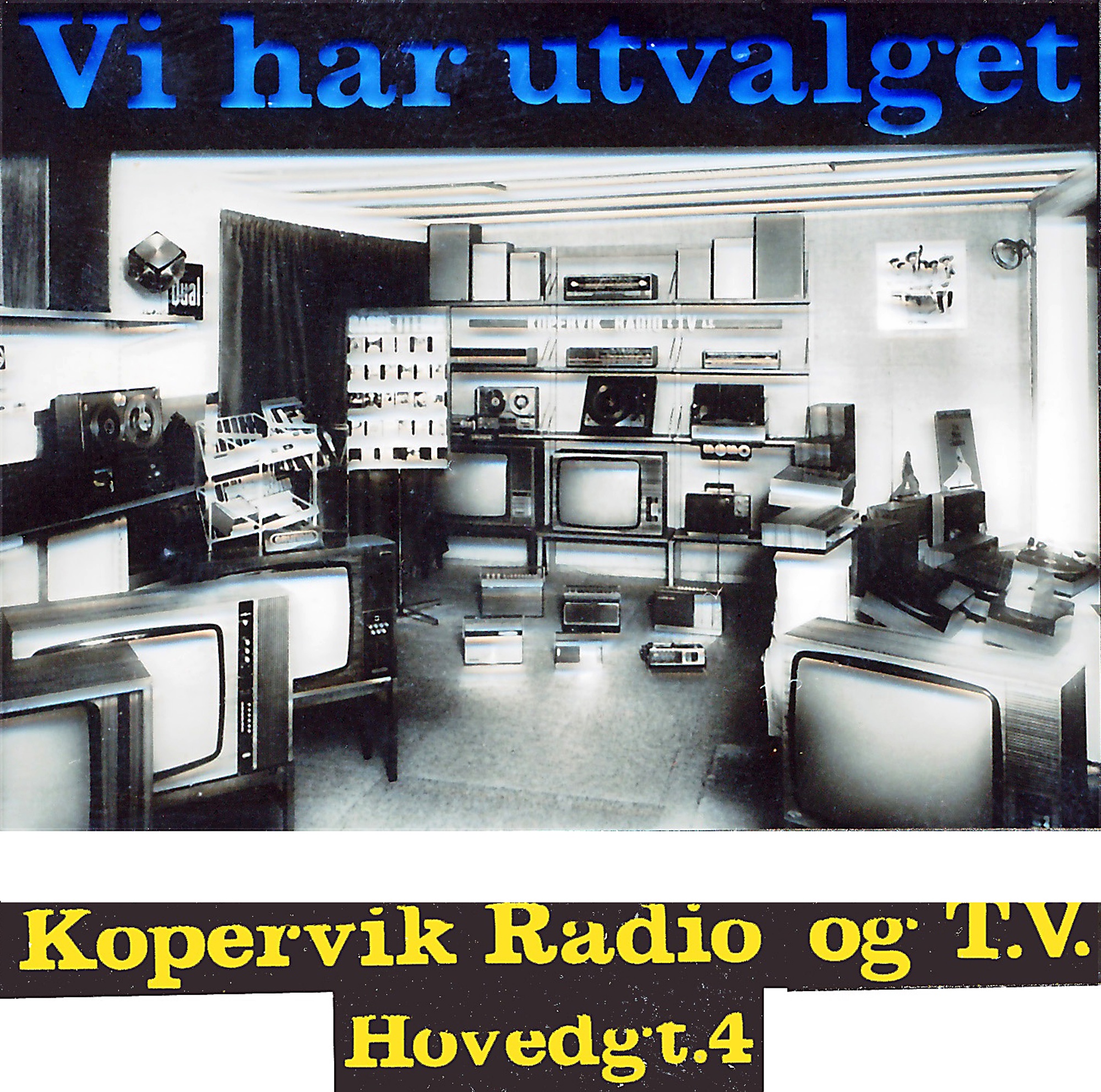 Radio og fjernsynsreklame fra Budal Radio og TV  Lysbilde i glass i stort format for bruk til kinoreklame. Disse lysbildene ble brukt sammen med filmreklame helt til den digitale tidsalder inntok kinoene ...