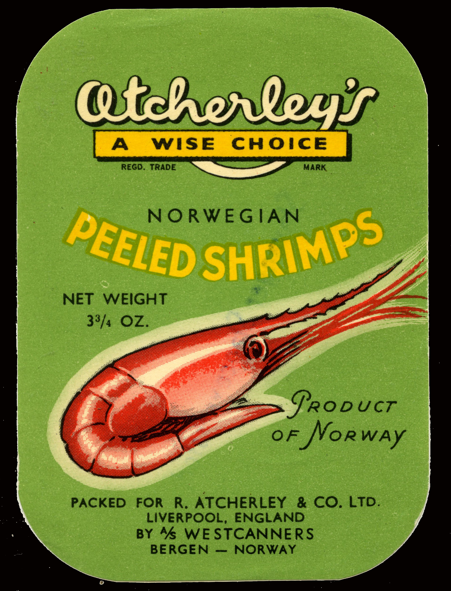 "Atcherley`s " ble pakket ved Westcanners A/S, Kopervik. Westcanners ble etablert i Stangelandsvågen nordside 1937 i de tidligere lokalene til "The Norwegian Sardine Factories" NO-SA-Fa. Det var et firma i Bergen som etablerte seg der. Tidlig 1930 åra ble det vanlig å merke etikettene der hvor hovedkontoret var, ikke hvor fabrikken var.